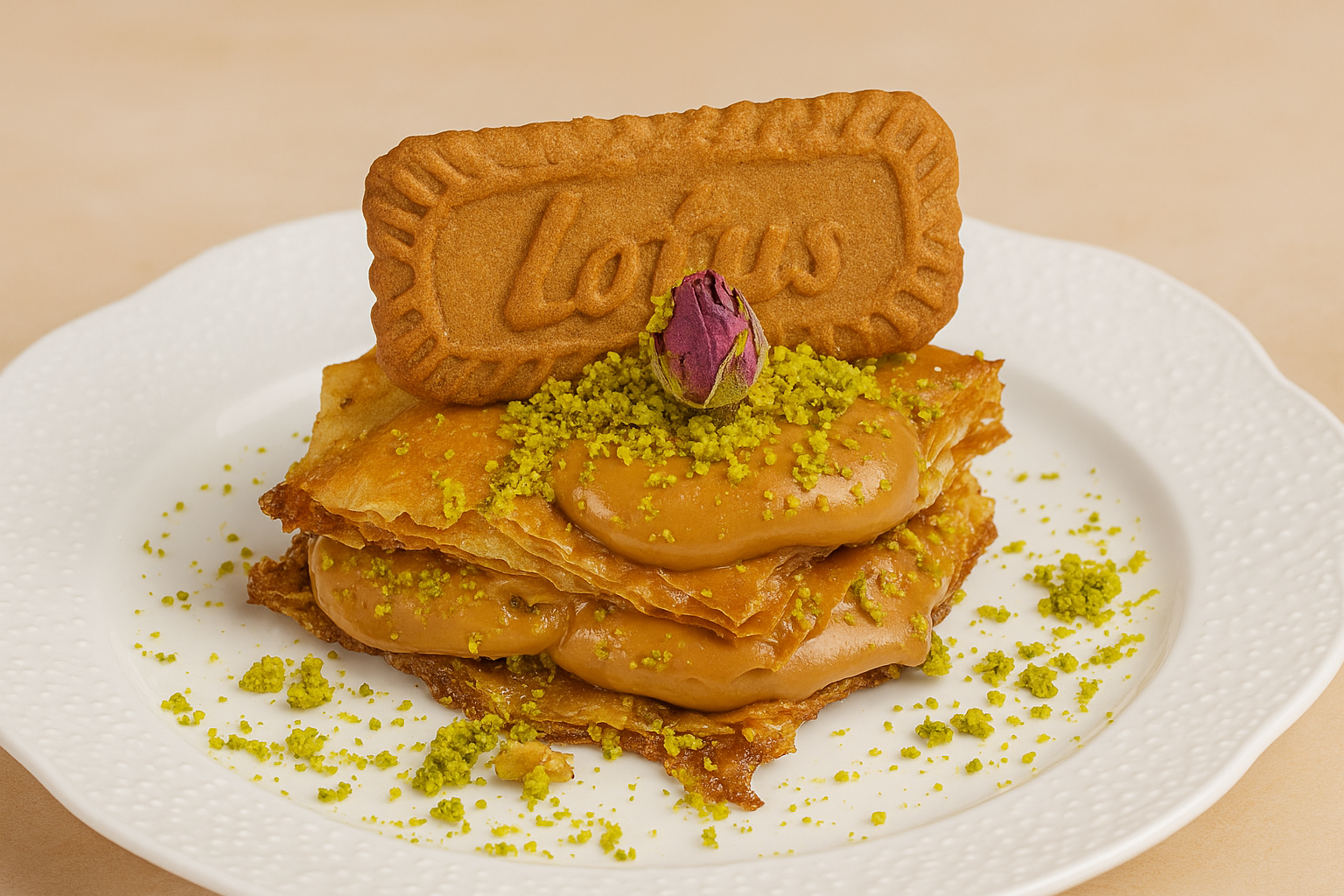 Biscoff Pistachio Baklava